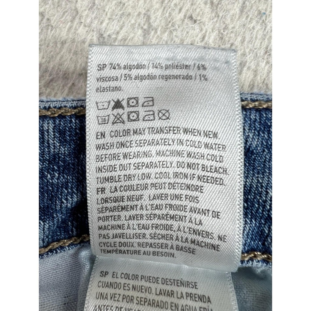 American Eagle Mom Jeans Womens 14 Blue Medium Wash High Rise Stretch Denim - Picture 9 of 14